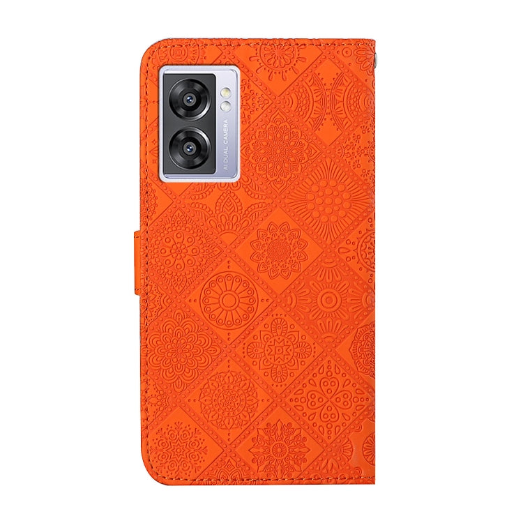For OPPO A57 2022 Ethnic Style Embossed Pattern Leather Phone Case