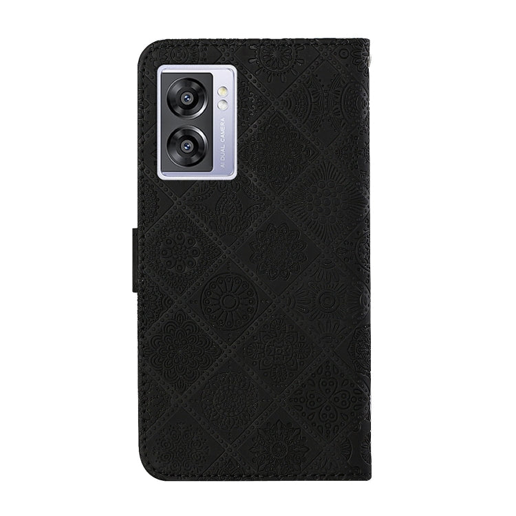 For OPPO A57 2022 Ethnic Style Embossed Pattern Leather Phone Case