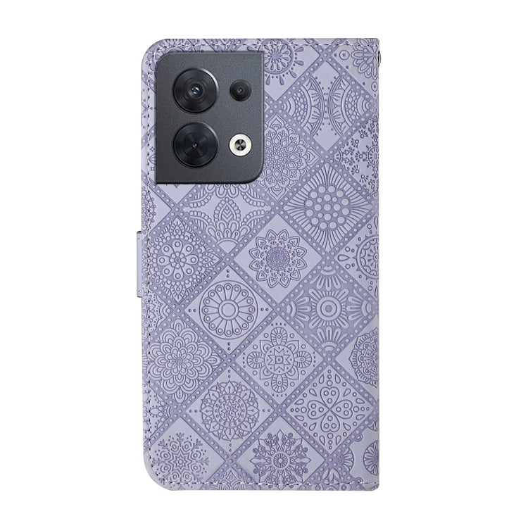 For OPPO Reno8 Ethnic Style Embossed Pattern Leather Phone Case