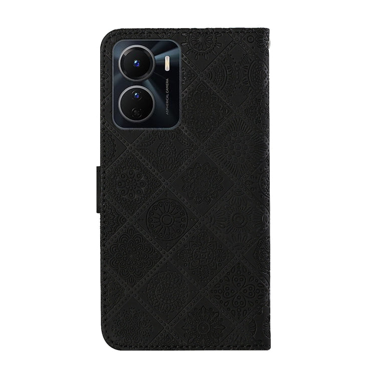 For vivo Y16 Ethnic Style Embossed Pattern Leather Phone Case