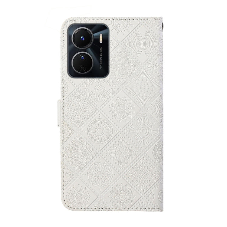 For vivo Y16 Ethnic Style Embossed Pattern Leather Phone Case