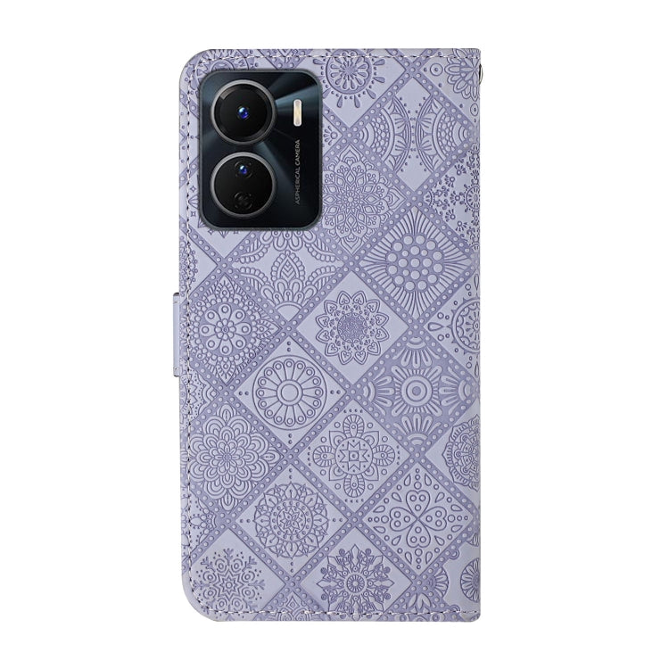 For vivo Y16 Ethnic Style Embossed Pattern Leather Phone Case
