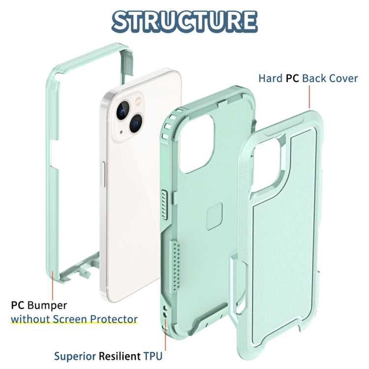 For iPhone 13 3 in 1 PC + TPU Shockproof Phone Case