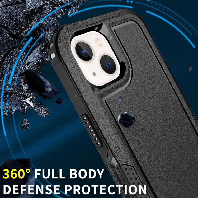For iPhone 13 3 in 1 PC + TPU Shockproof Phone Case