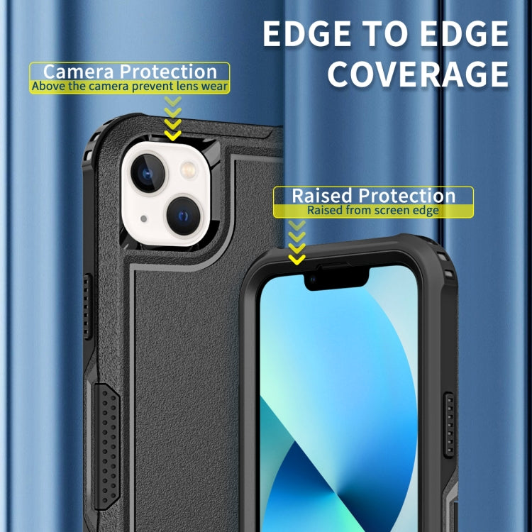 For iPhone 13 3 in 1 PC + TPU Shockproof Phone Case