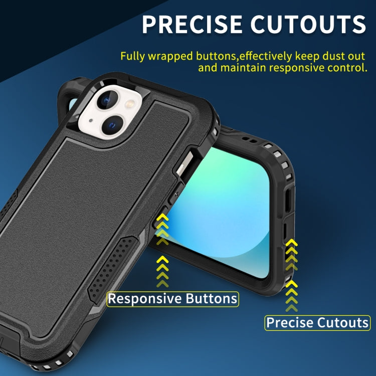 For iPhone 13 3 in 1 PC + TPU Shockproof Phone Case