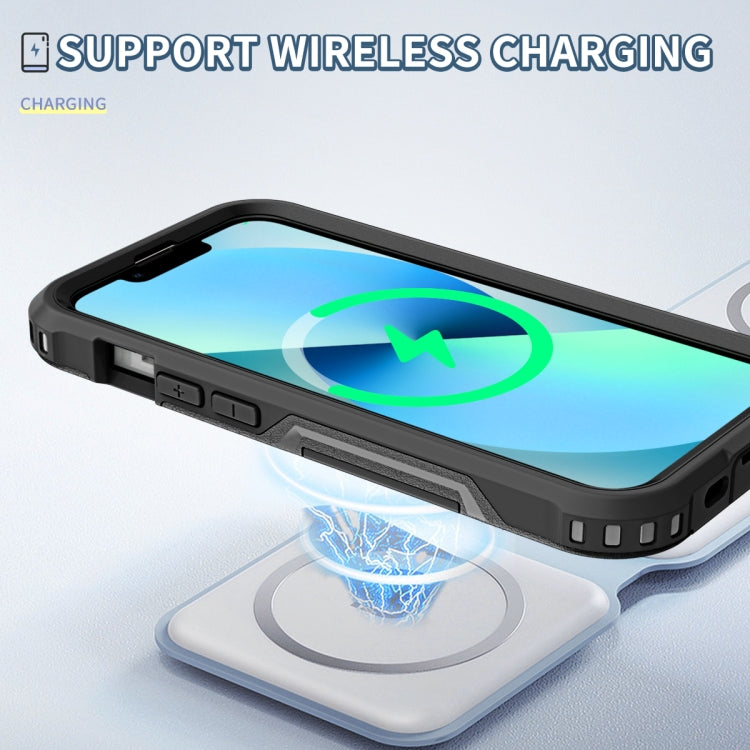 For iPhone 13 3 in 1 PC + TPU Shockproof Phone Case