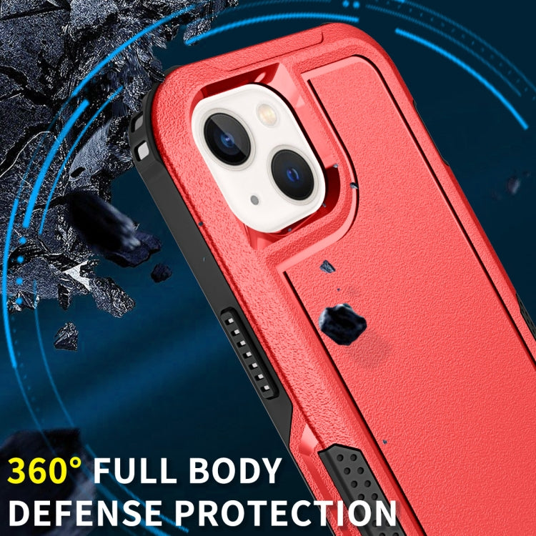 For iPhone 13 3 in 1 PC + TPU Shockproof Phone Case