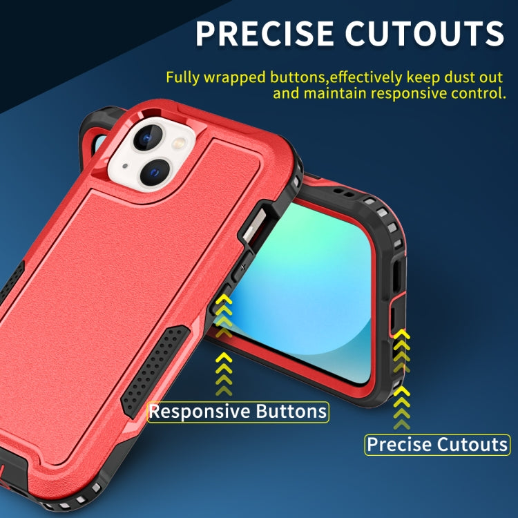 For iPhone 13 3 in 1 PC + TPU Shockproof Phone Case