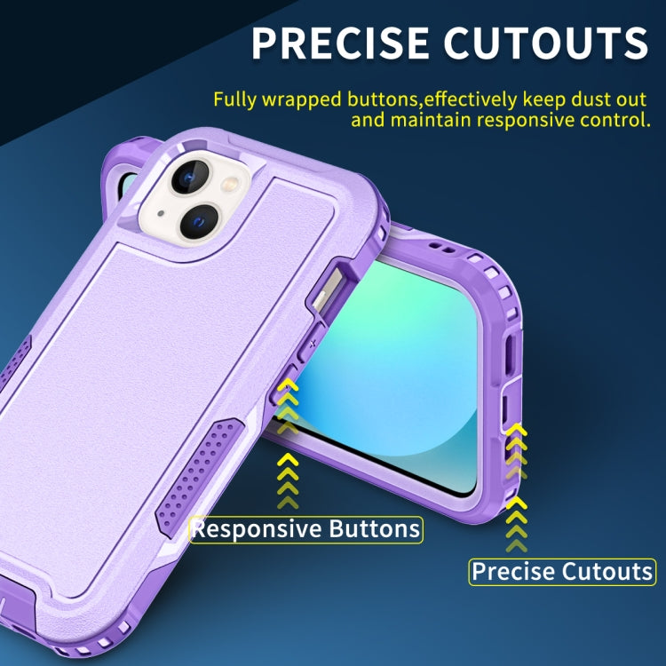 For iPhone 13 3 in 1 PC + TPU Shockproof Phone Case