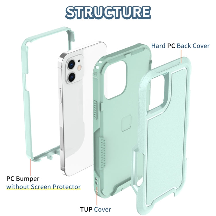 For iPhone 12 3 in 1 PC + TPU Shockproof Phone Case