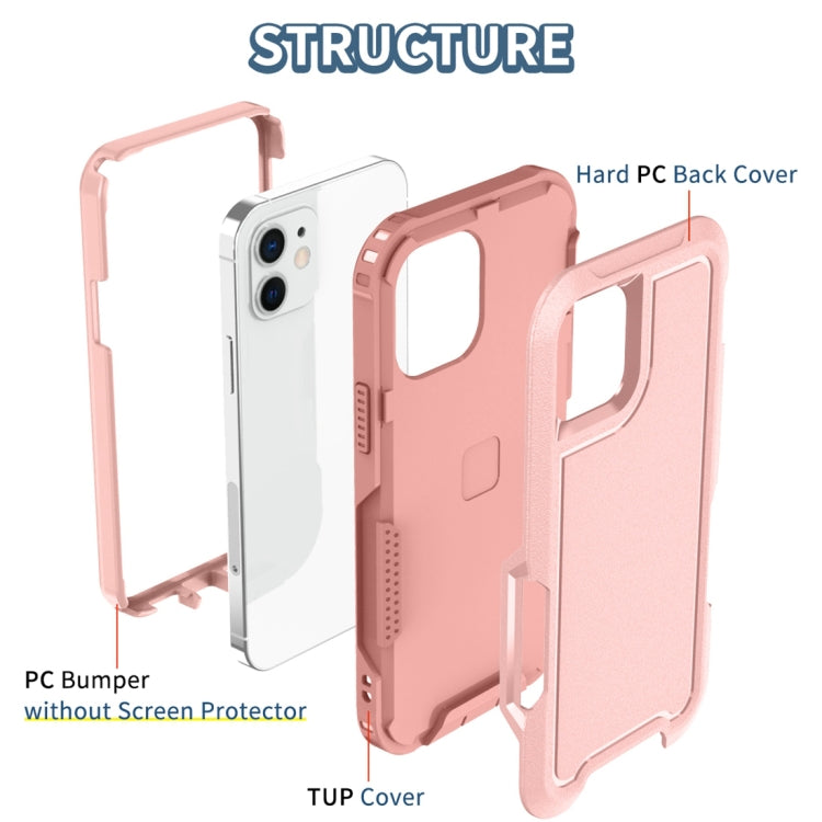 For iPhone 12 3 in 1 PC + TPU Shockproof Phone Case
