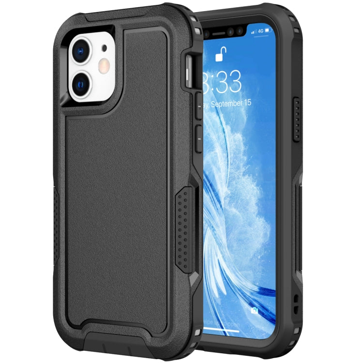 For iPhone 12 3 in 1 PC + TPU Shockproof Phone Case