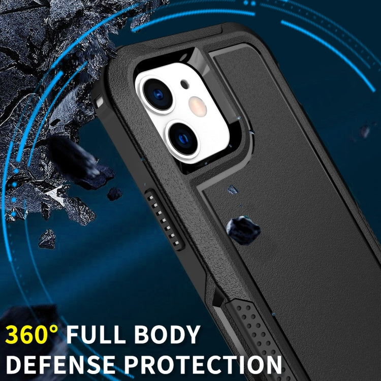 For iPhone 12 3 in 1 PC + TPU Shockproof Phone Case