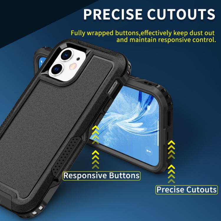 For iPhone 12 3 in 1 PC + TPU Shockproof Phone Case