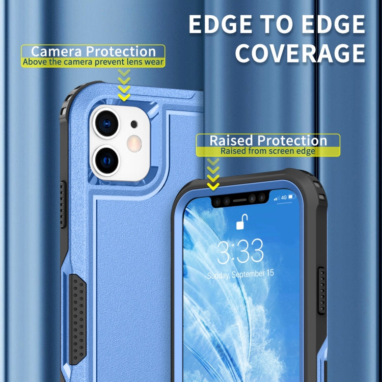 For iPhone 12 3 in 1 PC + TPU Shockproof Phone Case