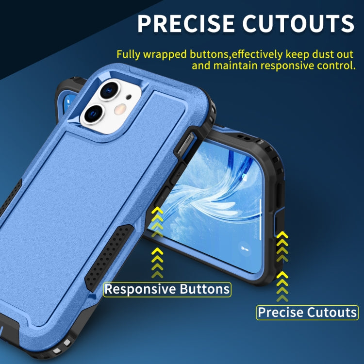 For iPhone 12 3 in 1 PC + TPU Shockproof Phone Case