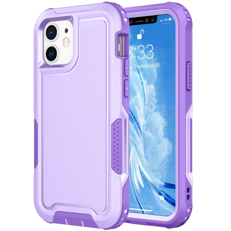 For iPhone 12 3 in 1 PC + TPU Shockproof Phone Case