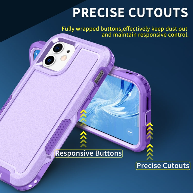 For iPhone 12 3 in 1 PC + TPU Shockproof Phone Case
