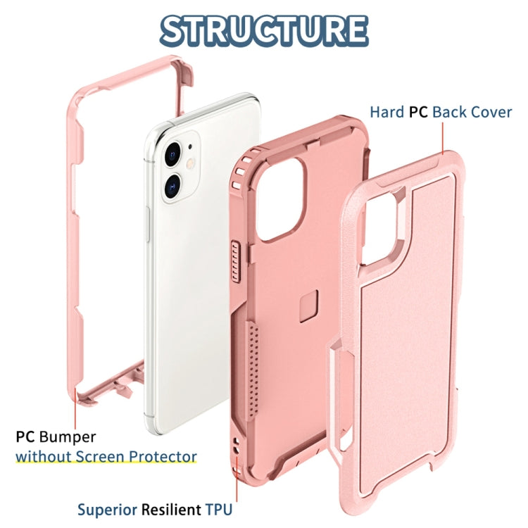 For iPhone 11 3 in 1 PC + TPU Shockproof Phone Case