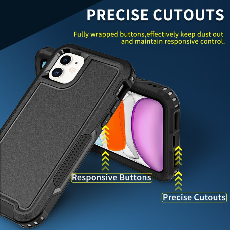 For iPhone 11 3 in 1 PC + TPU Shockproof Phone Case