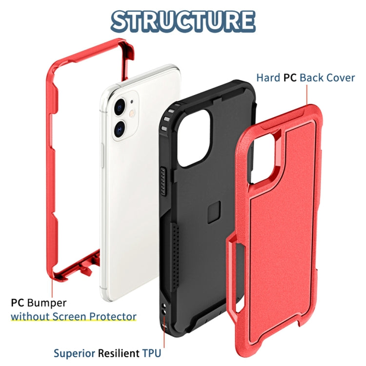 For iPhone 11 3 in 1 PC + TPU Shockproof Phone Case