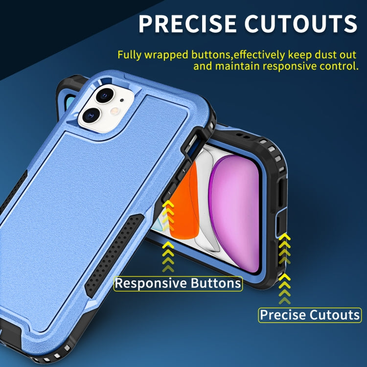 For iPhone 11 3 in 1 PC + TPU Shockproof Phone Case