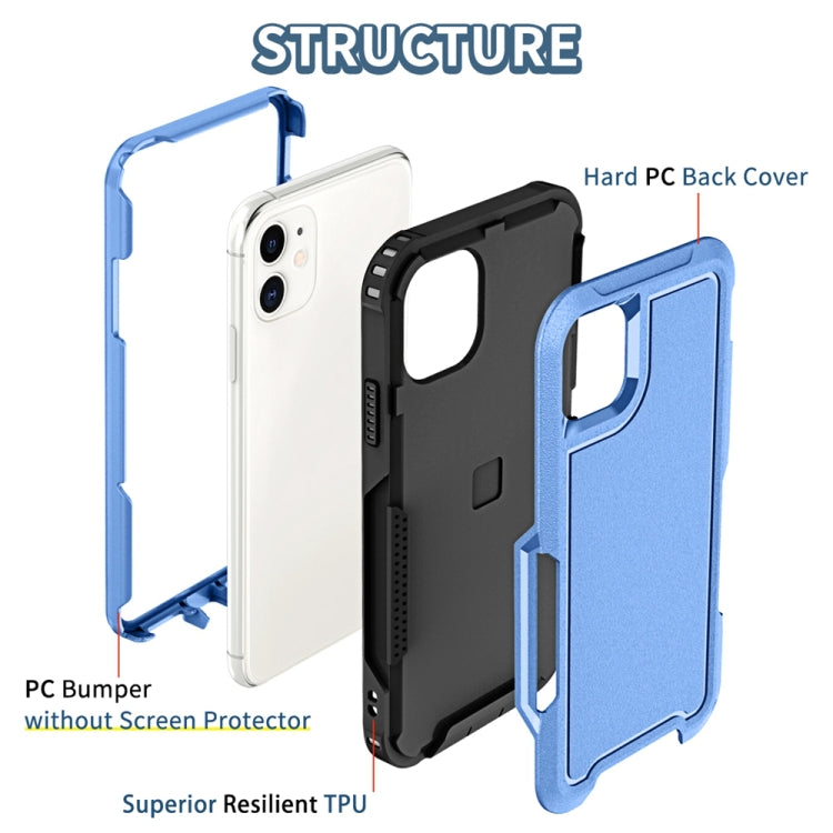 For iPhone 11 3 in 1 PC + TPU Shockproof Phone Case