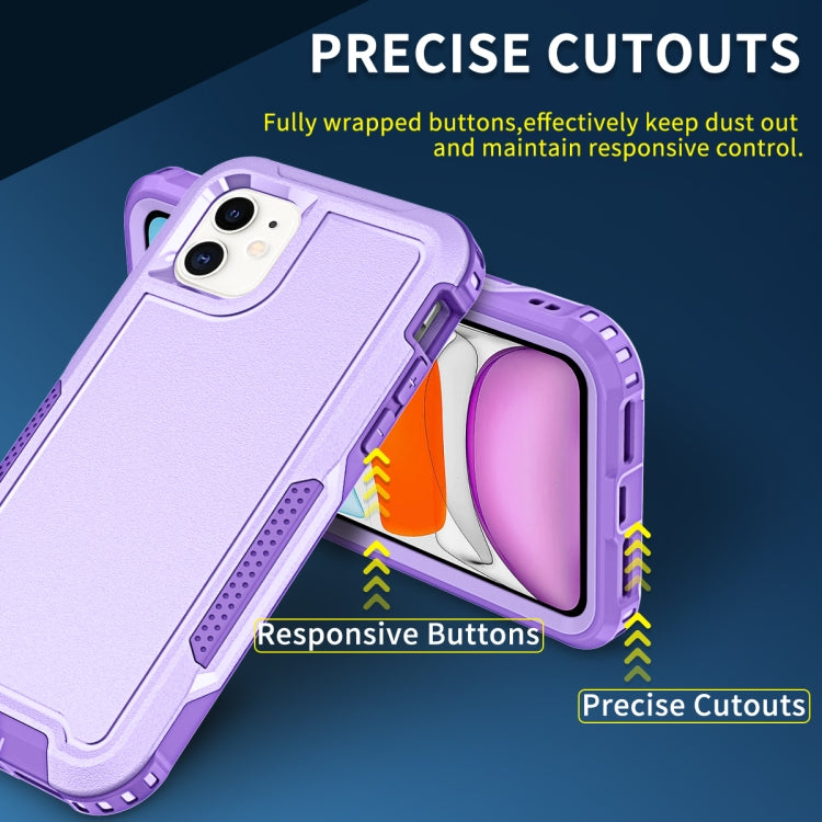 For iPhone 11 3 in 1 PC + TPU Shockproof Phone Case