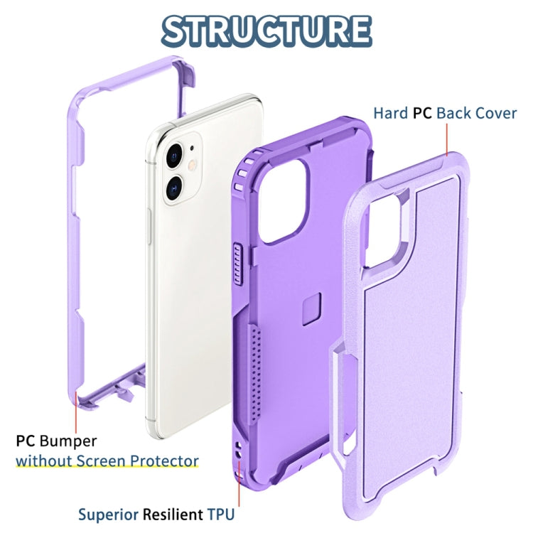 For iPhone 11 3 in 1 PC + TPU Shockproof Phone Case