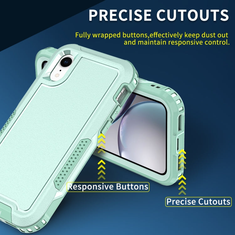 For iPhone XR 3 in 1 PC + TPU Shockproof Phone Case