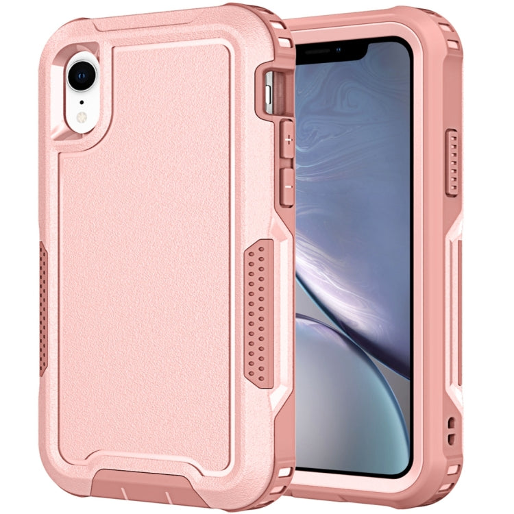 For iPhone XR 3 in 1 PC + TPU Shockproof Phone Case