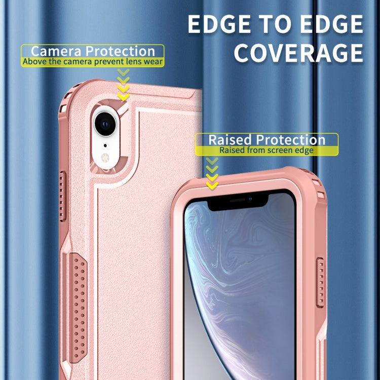 For iPhone XR 3 in 1 PC + TPU Shockproof Phone Case