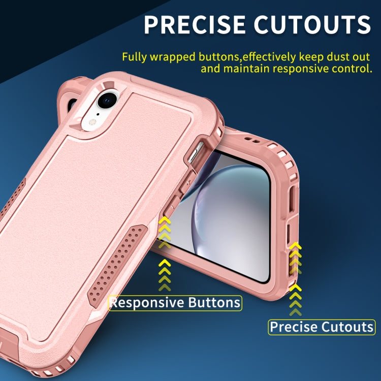 For iPhone XR 3 in 1 PC + TPU Shockproof Phone Case