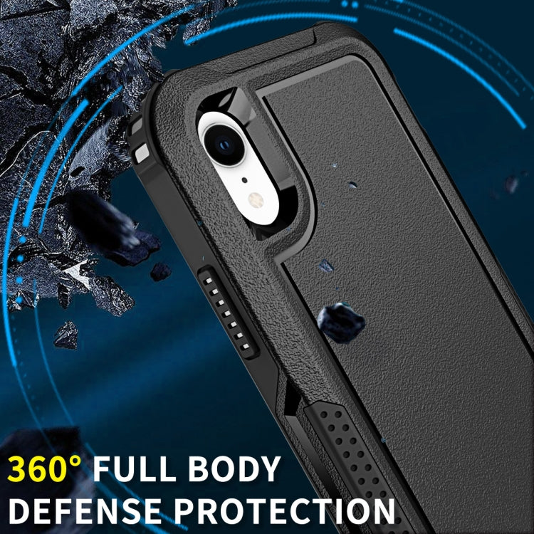 For iPhone XR 3 in 1 PC + TPU Shockproof Phone Case