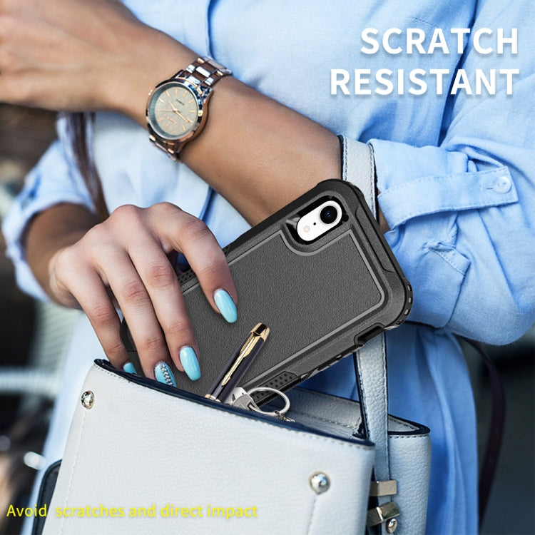 For iPhone XR 3 in 1 PC + TPU Shockproof Phone Case