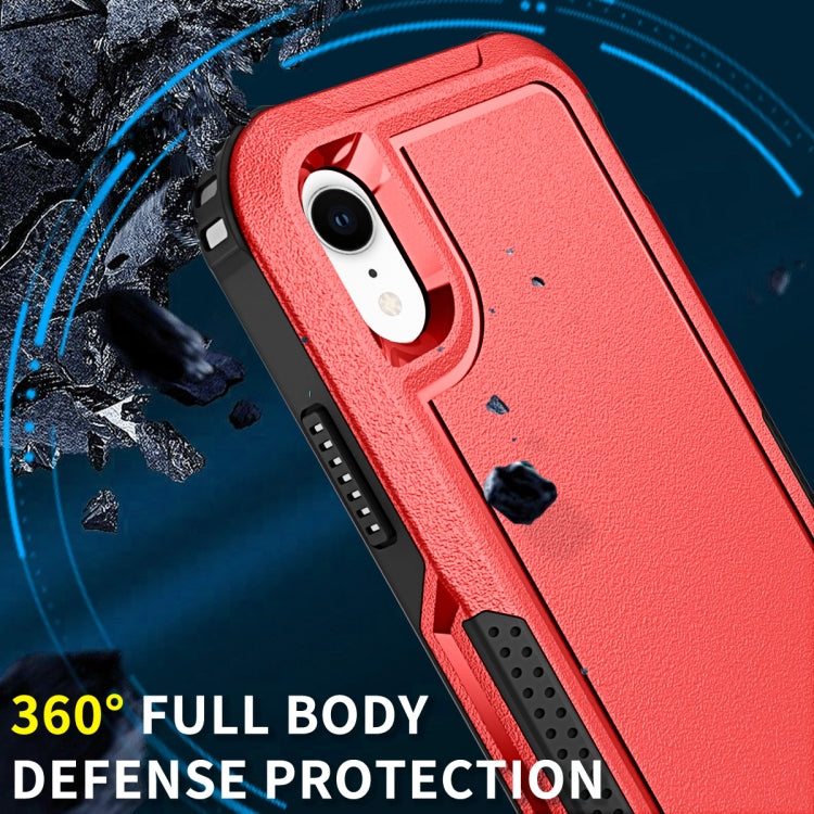 For iPhone XR 3 in 1 PC + TPU Shockproof Phone Case