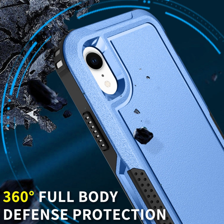 For iPhone XR 3 in 1 PC + TPU Shockproof Phone Case