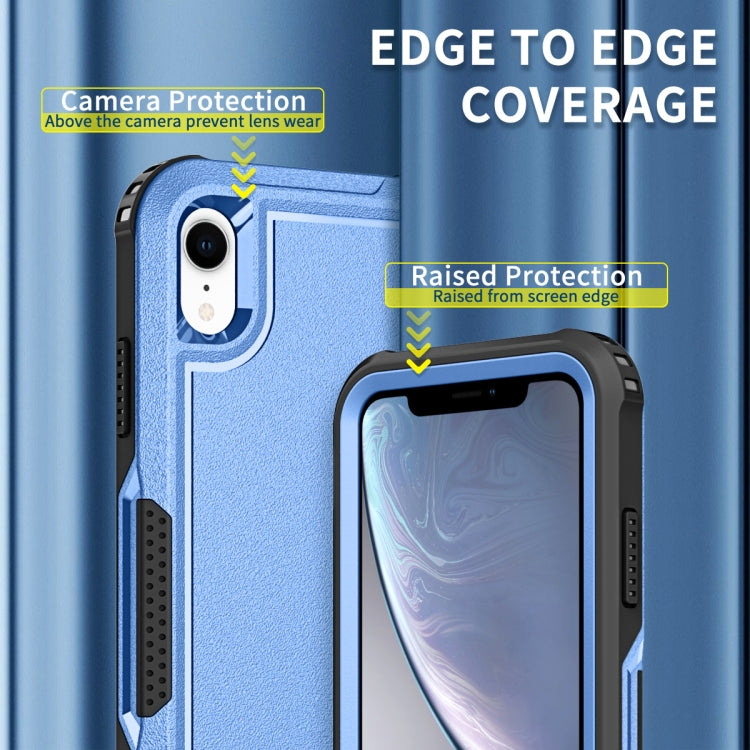 For iPhone XR 3 in 1 PC + TPU Shockproof Phone Case