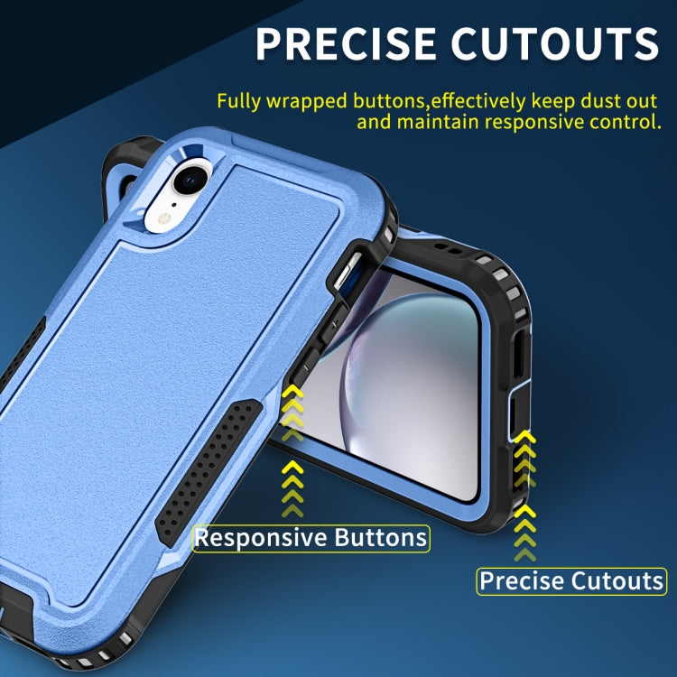 For iPhone XR 3 in 1 PC + TPU Shockproof Phone Case