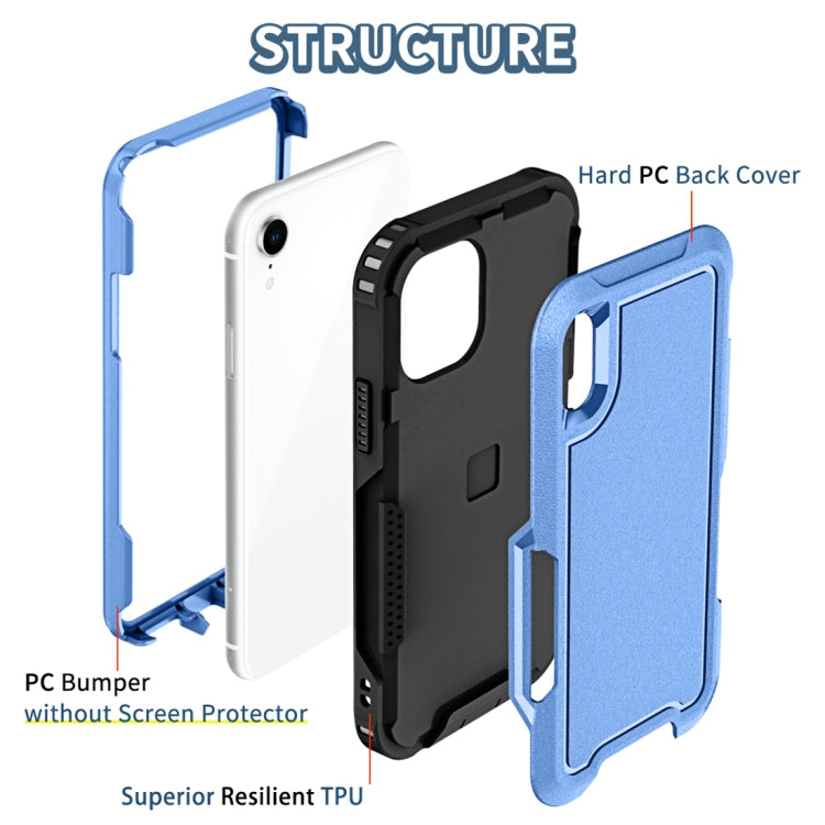 For iPhone XR 3 in 1 PC + TPU Shockproof Phone Case