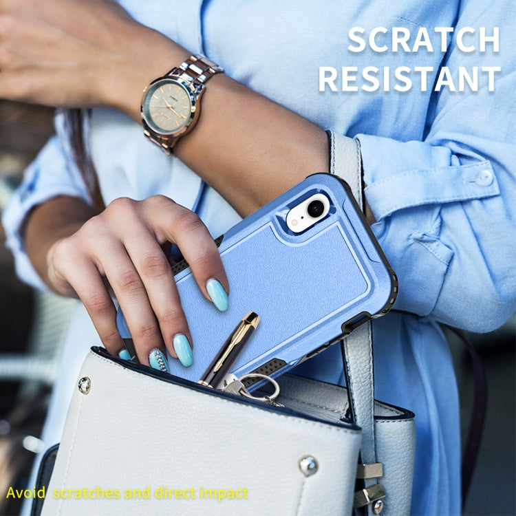 For iPhone XR 3 in 1 PC + TPU Shockproof Phone Case