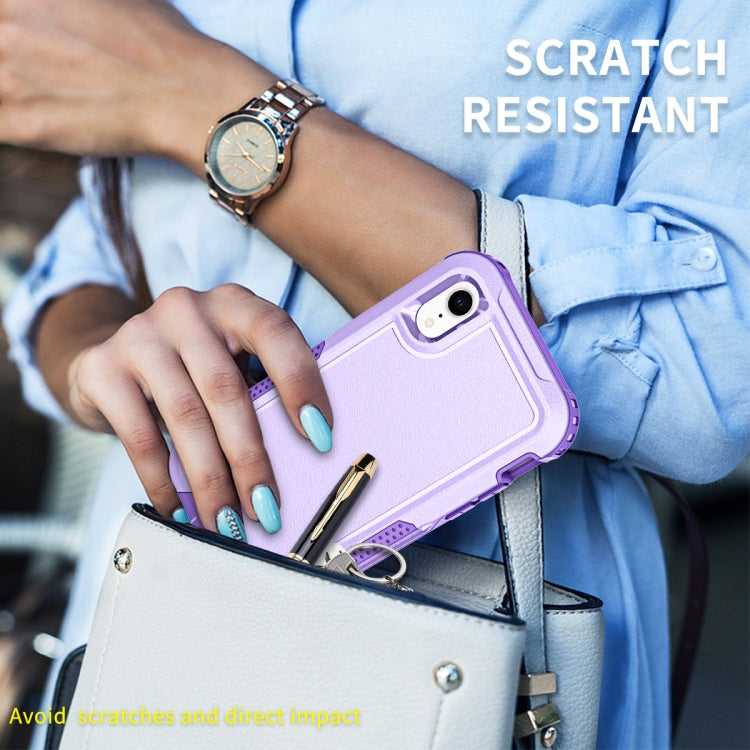 For iPhone XR 3 in 1 PC + TPU Shockproof Phone Case