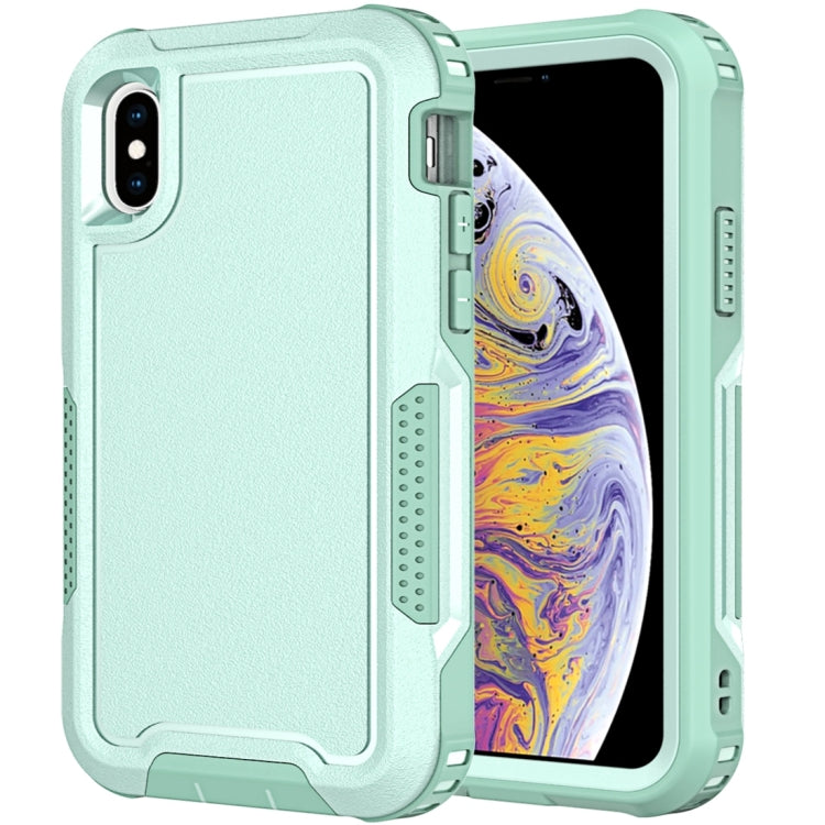 For iPhone XS Max 3 in 1 PC + TPU Shockproof Phone Case