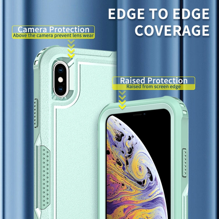 For iPhone XS Max 3 in 1 PC + TPU Shockproof Phone Case