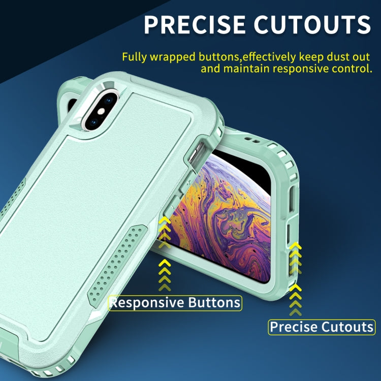 For iPhone XS Max 3 in 1 PC + TPU Shockproof Phone Case