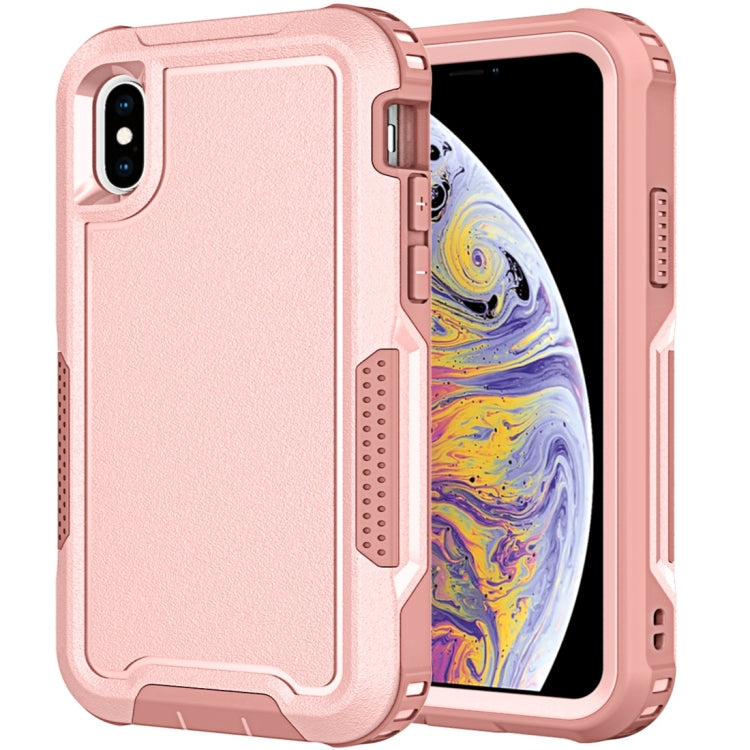 For iPhone XS Max 3 in 1 PC + TPU Shockproof Phone Case