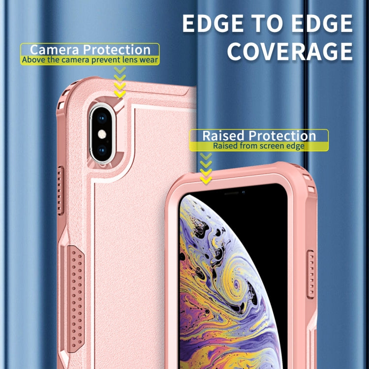 For iPhone XS Max 3 in 1 PC + TPU Shockproof Phone Case