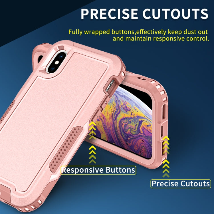 For iPhone XS Max 3 in 1 PC + TPU Shockproof Phone Case