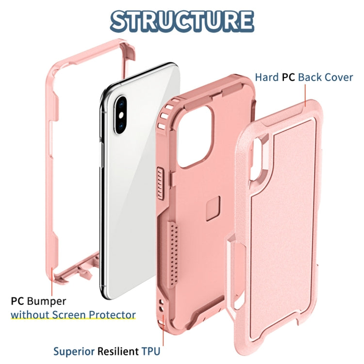For iPhone XS Max 3 in 1 PC + TPU Shockproof Phone Case